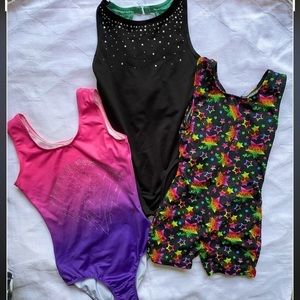 YS/M girls gymnastics leotards